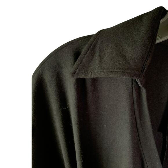 Cache Blouse Womens Size S Black Long Sleeve Collared Wrap Top V-Neck Ruched NWT - Picture 4 of 10